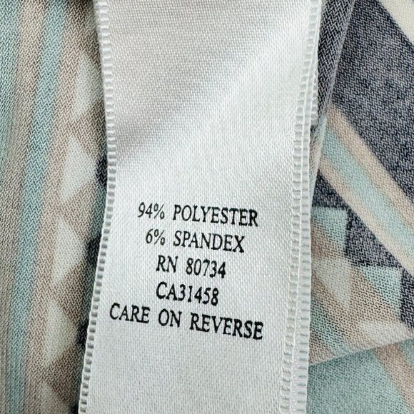 BCBG MaxAzaria Twist Front Aztec Print Spaghetti Strap Dress Women's Size Small - Picture 8 of 9